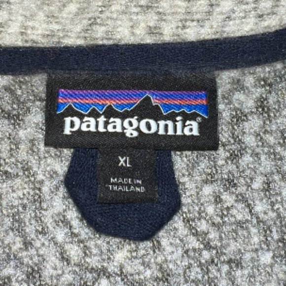 Patagonia Woolyester Fleece Pullover - Cream/Blue - XL - Picture 3 of 6